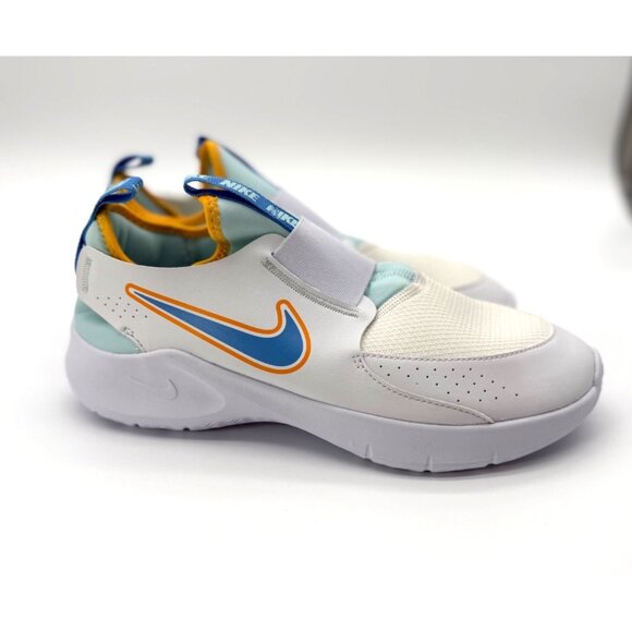 Nike Slip-On Kids Sneakers White/Blue/Orange Size 7Y Breathable Mesh Athletic Sh - Picture 3 of 7